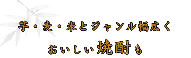 おいしい焼酎も